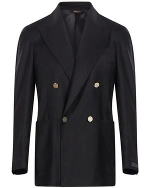Briglia 1949 Double-Breasted Peaked-Lapels Blazer - Black