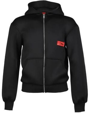 La Maskarade Logo-Patch Zip-Up Hoodie - Black