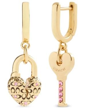 COACH Verfraaide Oorringen - Metallic