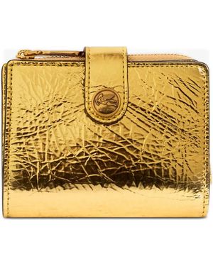 Etro Laminated Leather Wallet - Metallic