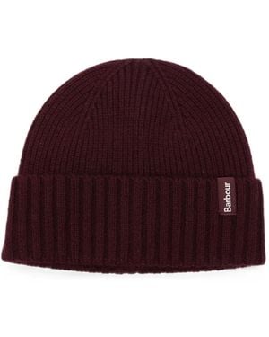Barbour Gerippte Beanie - Rot
