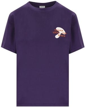 Loewe X Cosima Von Bonin Embroidered T-Shirt - Purple