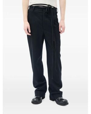 Ann Demeulemeester Brushed-Wool Trousers - Black