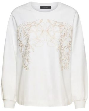 Elena Miro Embroidered Cotton Sweatshirt - White