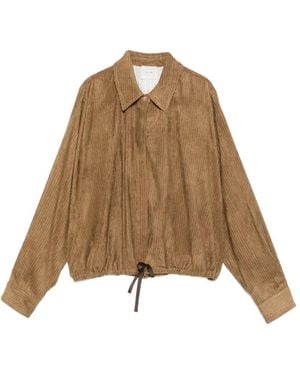 Alysi Corduroy Drawstring Shirt - Natural