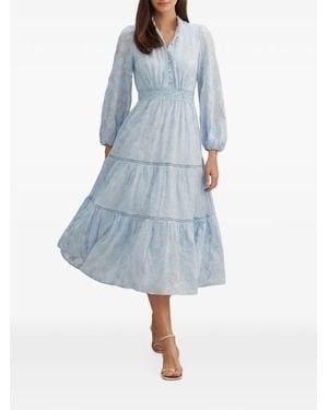 EVER NEW Nala Embroidered Midi Dress - Blue