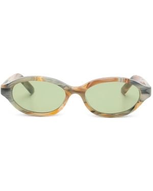 Retrosuperfuture Patterned Oval-Frame Sunglasses - Green