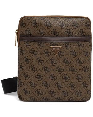 Guess Monogram-Print Belt Bag - Brown