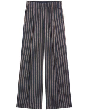 Dries Van Noten Pleated Wide Trousers - Grey