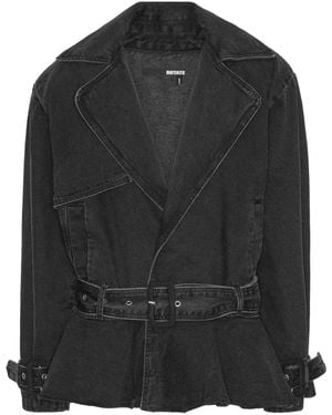 ROTATE BIRGER CHRISTENSEN Denim Biker Jacket - Black