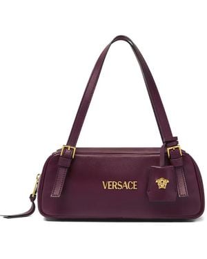Versace Tag Schultertasche - Lila