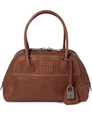 Miu Miu Vivant Nappa Leather Bag - Brown