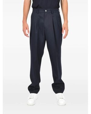 Low Brand Pleated Tailored Pants - Blue