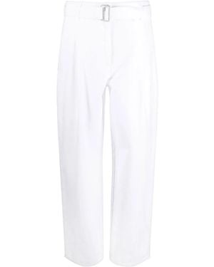 Philosophy Di Lorenzo Serafini Belted Gabardine Trousers - White