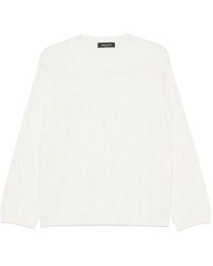 Fabiana Filippi Bead-Embellished Crew-Neck Jumper - White