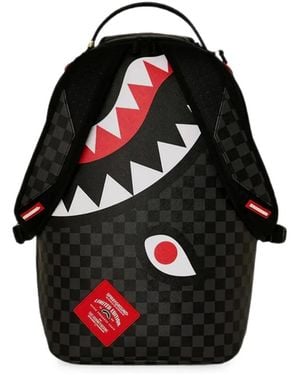 Sprayground Checkerboard-Print Backpack - Black