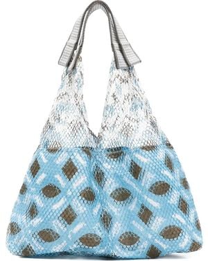 Epice Elziver Net Patterned Shoulder Bag - Blue