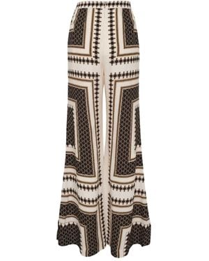 Zimmermann Pantaloni Con Stampa Geometrica - Bianco