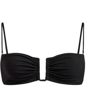 12 STOREEZ Rectangular-Shape Bikini Top - Black