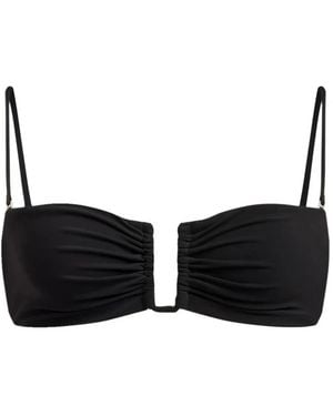 12 STOREEZ Rectangular-Shape Bikini Top - Black