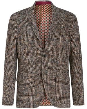 Etro Wool And Alpaca Blend Blazer - Brown