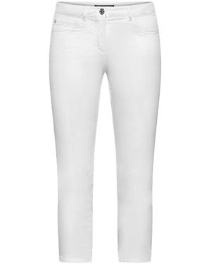 Betty Barclay Cropped Slim-Fit Trousers - White