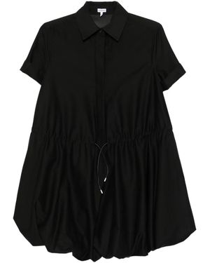 Loewe Cotton Blend Short Dress - Black