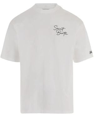 MC2 Saint Barth Delmar Logo-Print Cotton T-Shirt - White