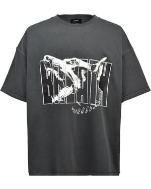 BREATH Graphic-Print T-Shirt - Grey