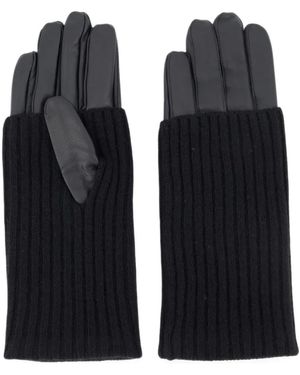 Samsøe & Samsøe Salaras Ribbed-Knit Gloves - Black