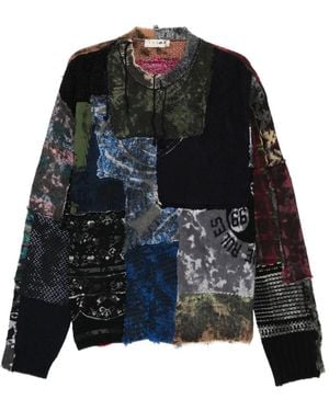 Paura Utopia Patchwork Sweater - Black