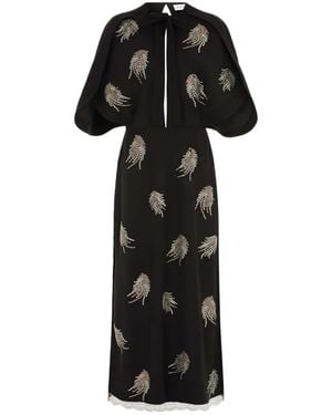 16Arlington Vestido Midi Della - Negro