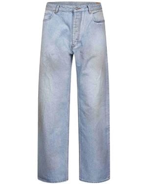 Balenciaga Distressed Fit Jeans - Blue