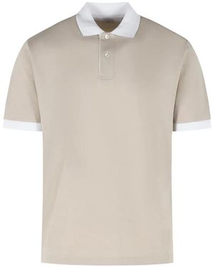Eleventy Half-Button Short-Sleeve Polo Shirt - White