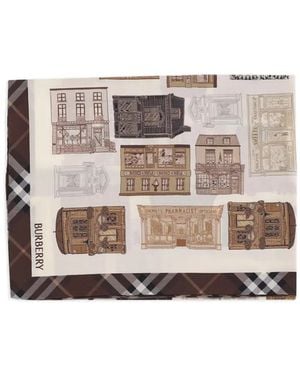 Burberry Seidenschal Mit Schaufenster-Print - Mehrfarbig