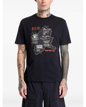 Napapijri T-Shirt Sunda Con Stampa Grafica - Nero