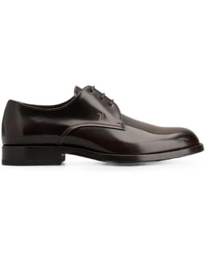 Tod's Debossed-Logo Derby Shoes - White