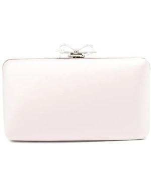 Self-Portrait Satin Clutch Bag - Pink