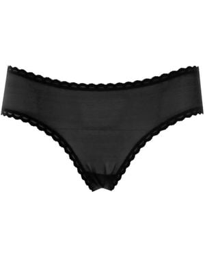 Laura Urbinati Tulle Scalloped-Edge Briefs - Black