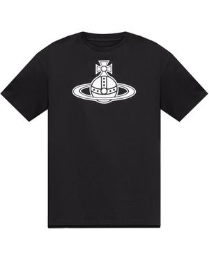 Vivienne Westwood Paris Orb-Print Cotton T-Shirt - Black