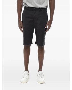 DIESEL Embroidered-Logo Stretch-Cotton Shorts - Black