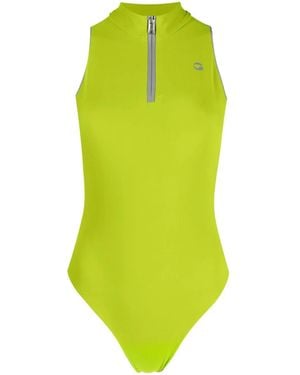 Coperni Logo-Print Sleeveless Zipped Top - Green