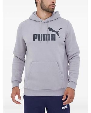 PUMA Logo-Print Hoodie - Grey