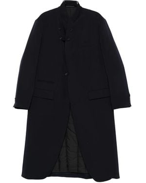 Yohji Yamamoto Wool single-breasted coat - Blau