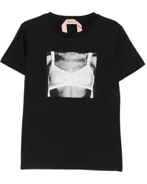 N°21 Graphic-Print T-Shirt - Black