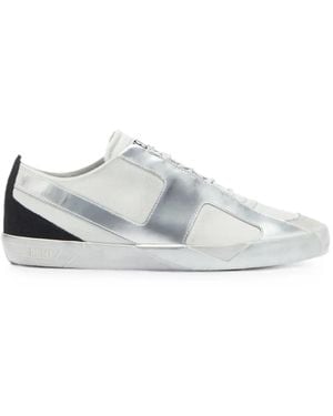 DIESEL S-Slante-D Leather Low-Top Sneakers - White