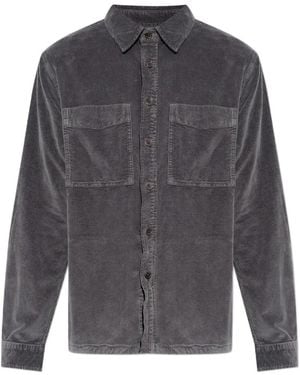 Paul Smith Corduroy Patch-Pocket Overshirt - Gray