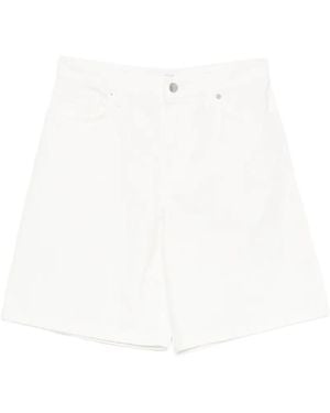 Maison Kitsuné Denim Cotton Shorts - White