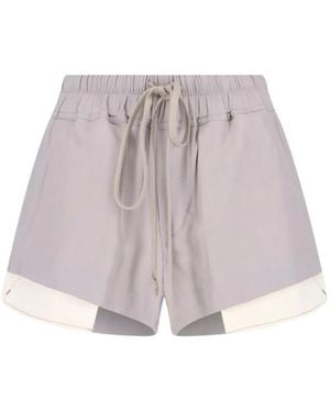 Rick Owens Drawstring Layered Shorts - Purple