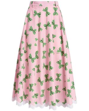 Moschino Jupe Mi-Longue Imprimée - Pink